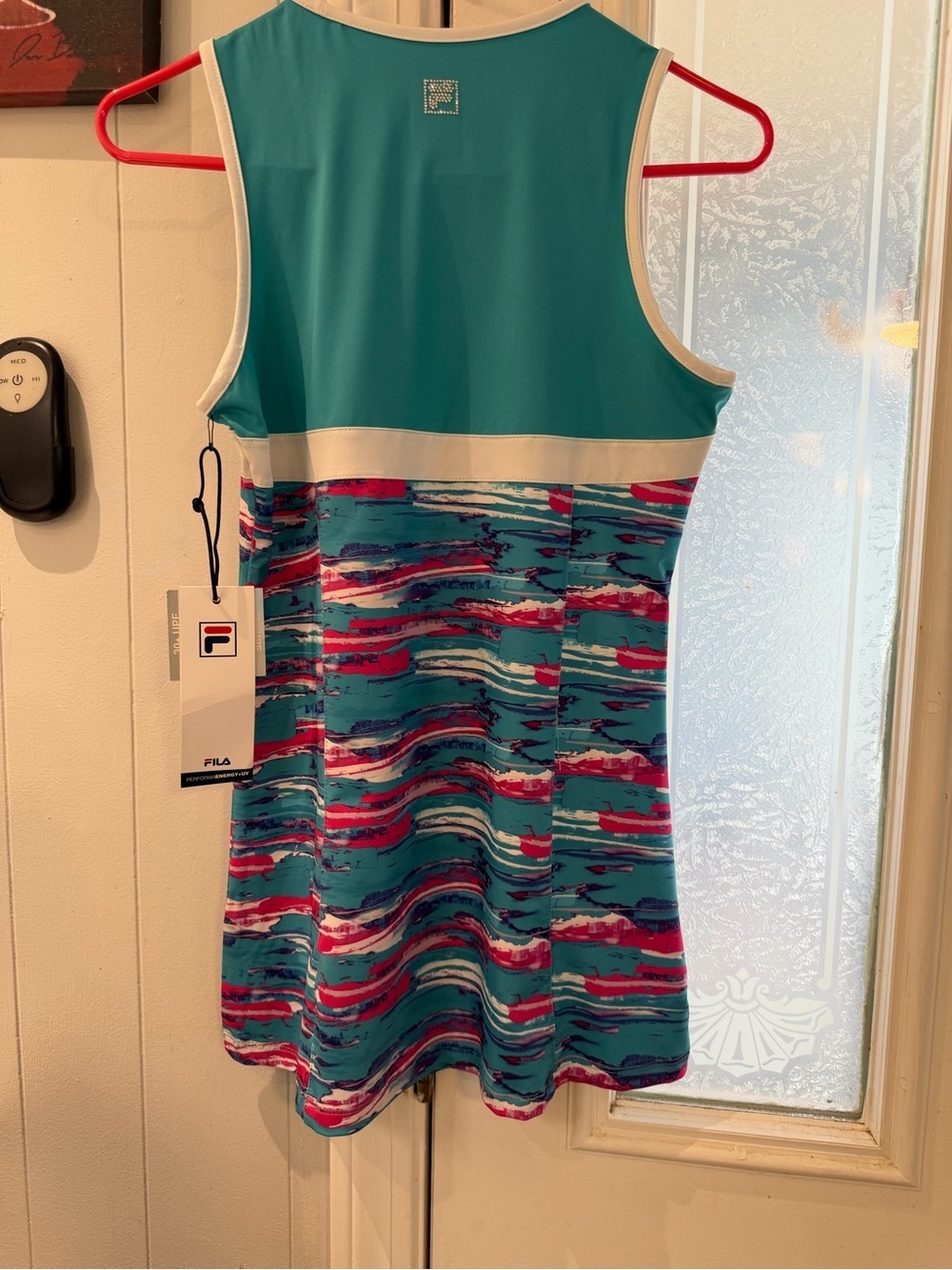 FILA Teal, Pink & White Sleeveless Athletic Mini Dress
